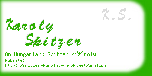 karoly spitzer business card